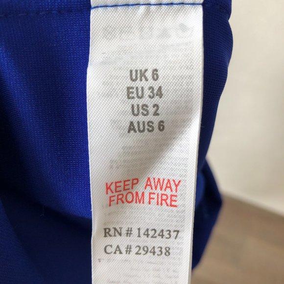 Little Mistress Royal Blue Sleeveless Jeweled Cocktail Pencil Dress Size 6 NEW - Picture 10 of 12